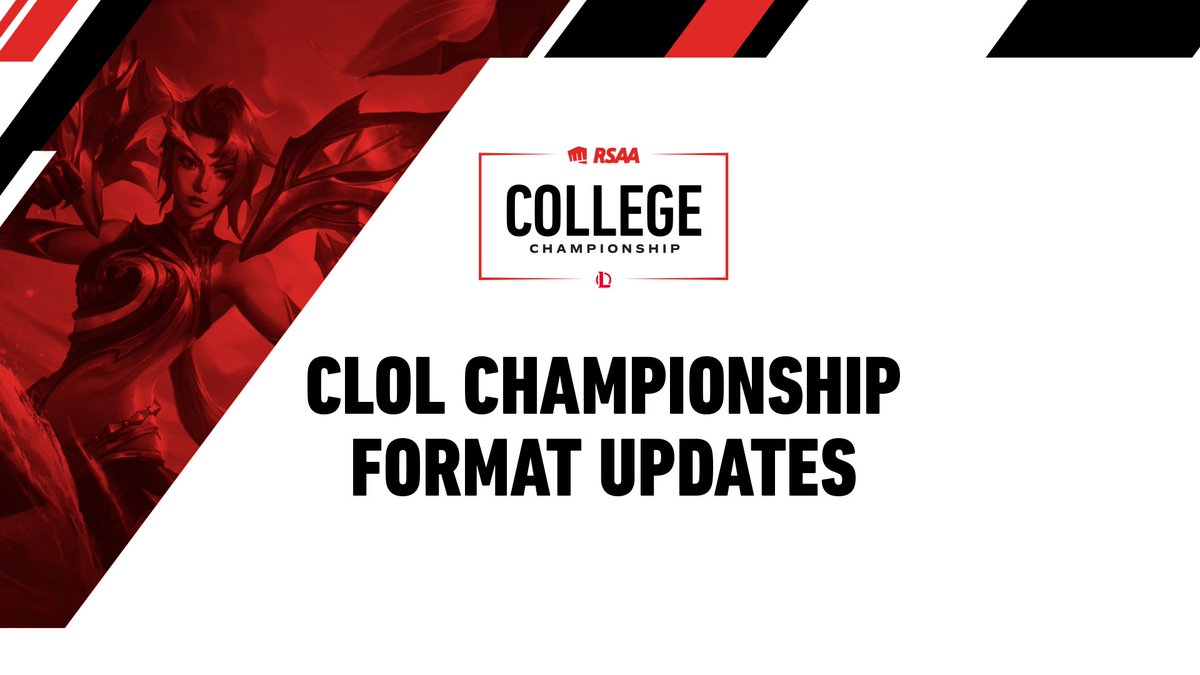 We are excited to share that the College League of Legends Championship format has been updated to provide teams the chance to play more matches. Read more: bit.ly/3wb8hKw