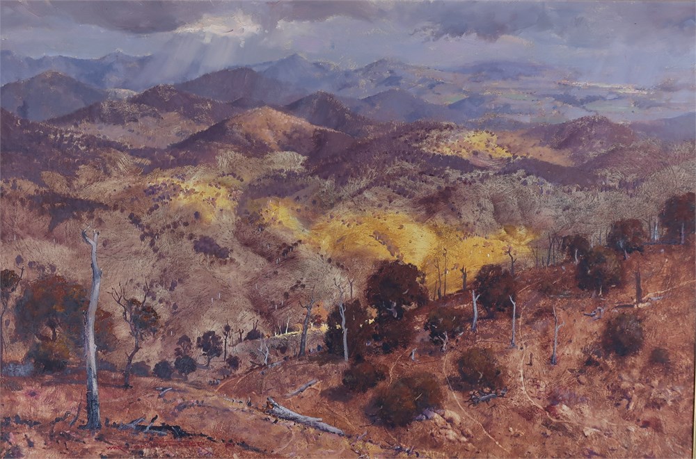 Warwick Fuller (Aus, 1948-) 'Dry Landscape'. Oil on board. Signed lower left. 60 x 90 cm (frame: 85 x 114 cm ).

Lot # 016 in our Australian and International Art auction. Accepting bids now via our website.

#art #artauction #artsale #painting #australianart #modernart #auction