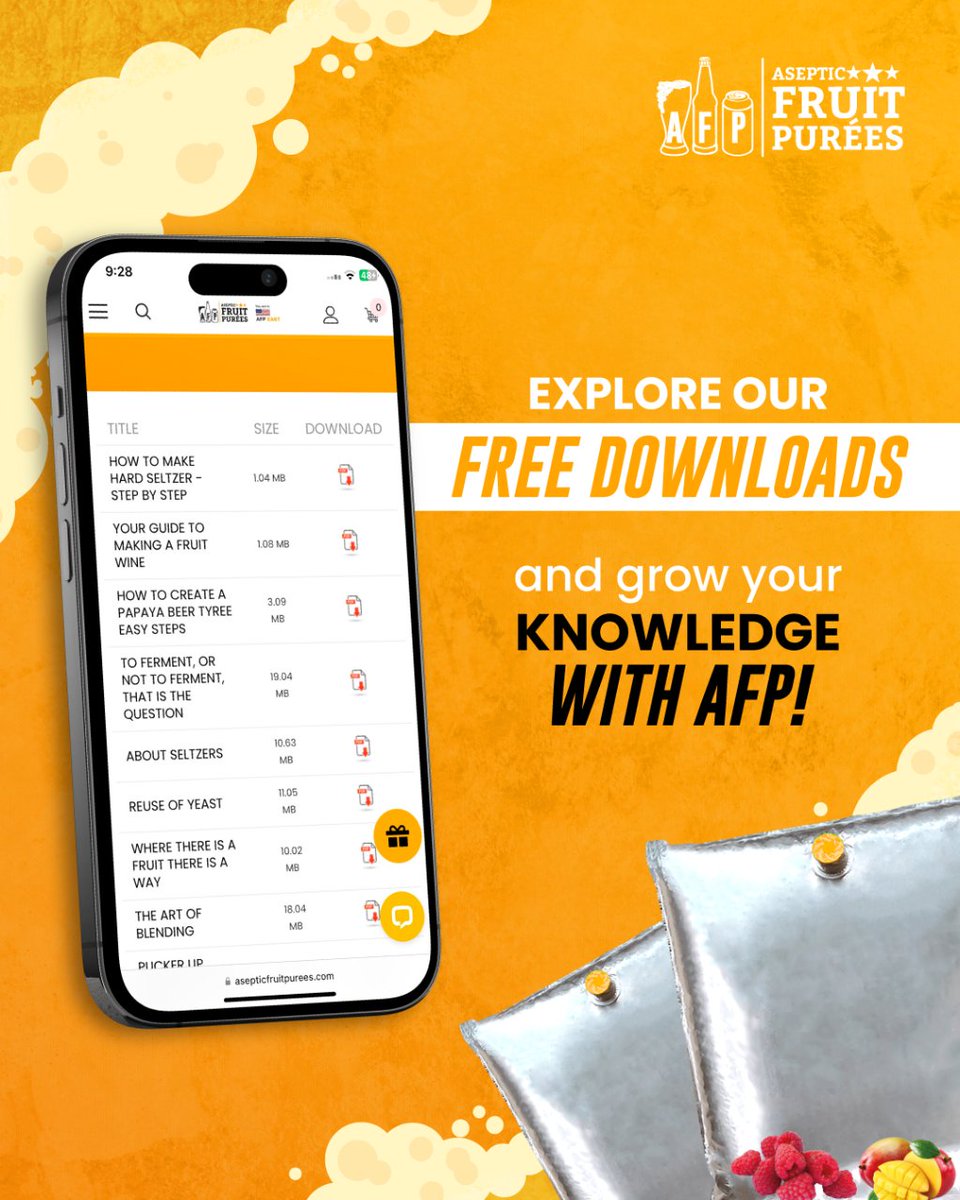 Unlock Your Brewing Potential with AFP! Delve into our comprehensive collection of free educational resources. From expert tutorials to insightful blogs, elevate your brewing game today. Start your journey towards mastery—download now! 🚀

asepticfruitpurees.com/pages/educatio…