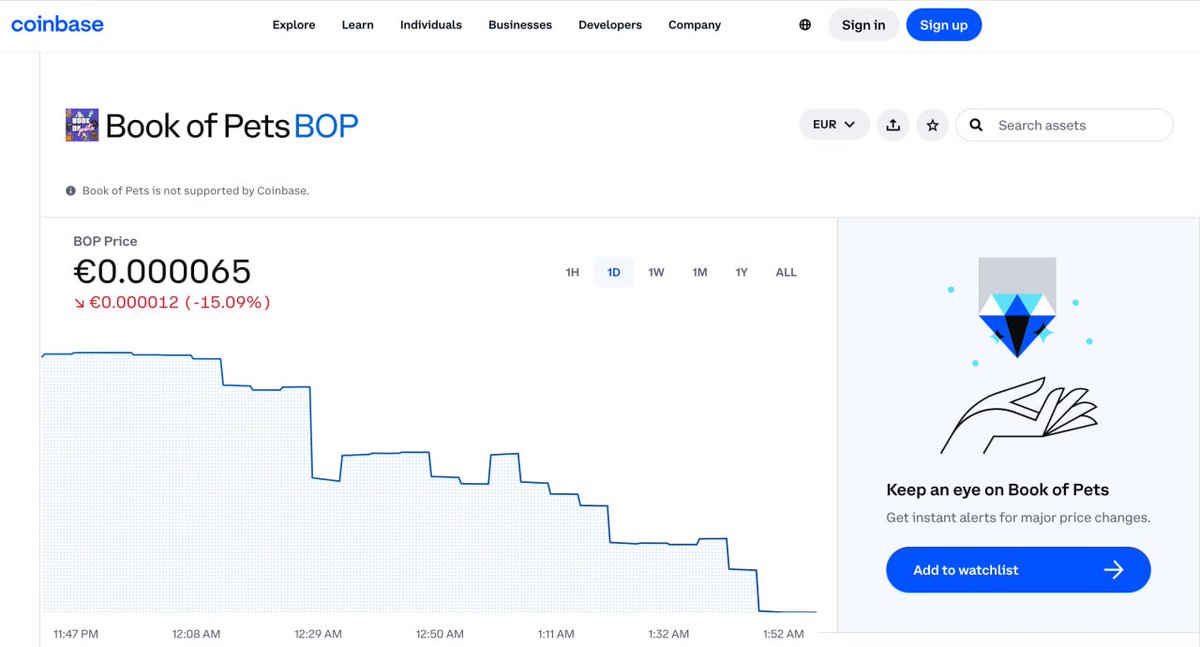 $BOP NOW LISTED ON COINBASE TRACKER🔥🔥🔥

You can track $BOP on Coinbase now - coinbase.com/price/book-of-…

#BOP #COINBASE #LISTING #10M #MEME #SOL