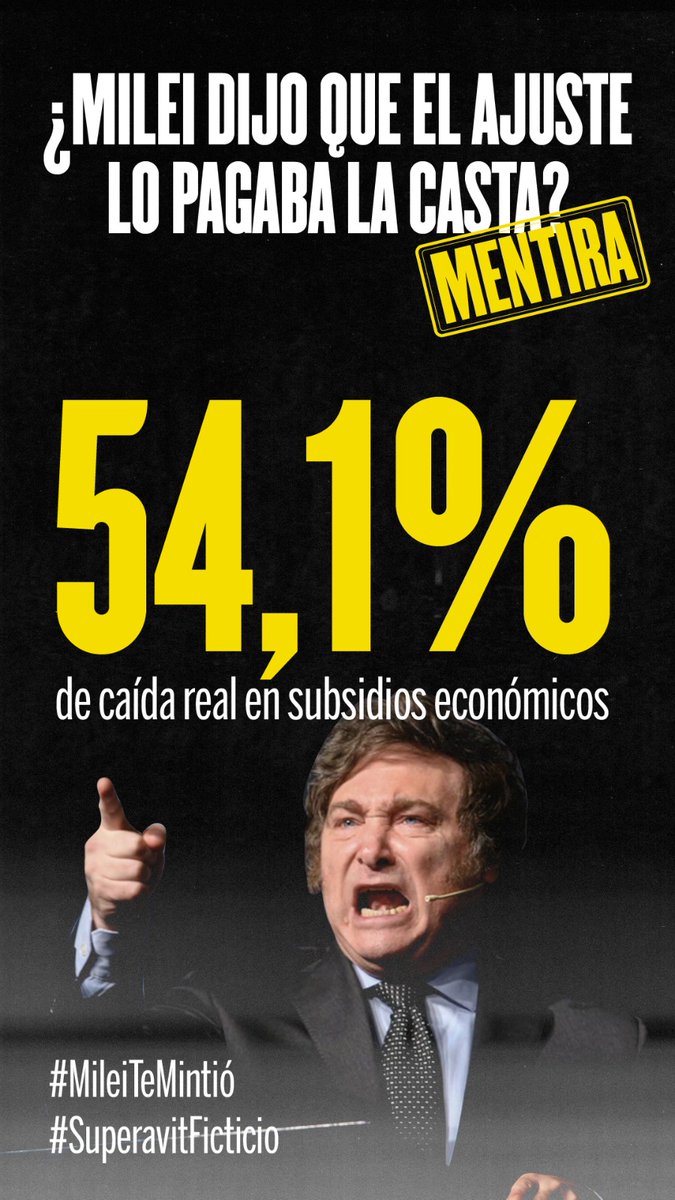 Que lo pague la casta #MileiVerguenzaMundial