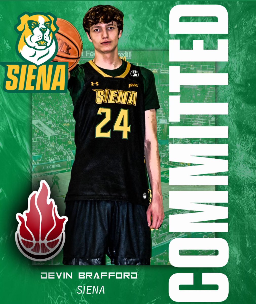 ANOTHER ONE OFF THE BOARD🔥🏀 Congratulations to 7’ Big Man @DevinBrafford2 on His Commitment to @SienaMBB Devin Makes the 9th Player to Commit from the Diamond Doves @OvertimeElite And the 11th Player from PHH Prep to Go Division 1 @TorWatts @AdamFinkelstein @VerbalCommits