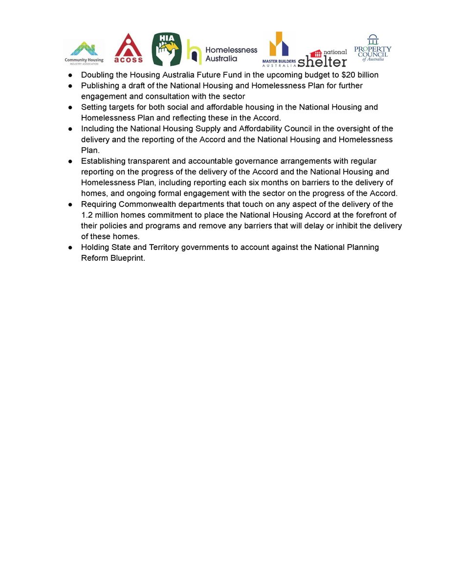 Last week National Shelter joined with others in the National Affordable Housing Alliance to write to @AlboMP about the need to double the Housing Australia Future Fund and other actions required to enhance the govts housing and homelessness response