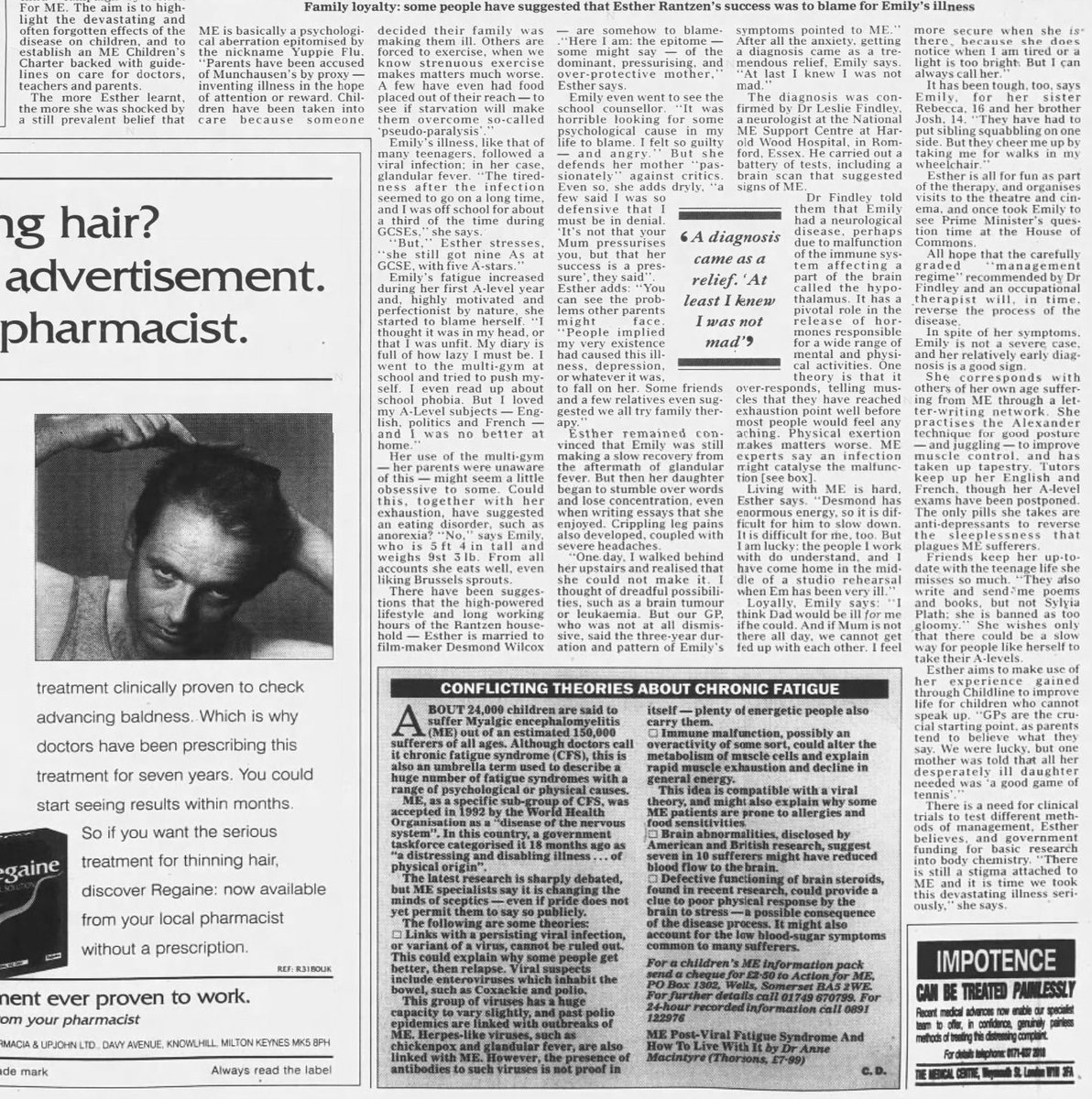 Today, twenty-eight years ago. The Daily Telegraph, UK. 23rd April 1996. “A few have even had food placed out of their reach - to see if starvation will make them overcome so-called ‘pseudo-paralysis’”. #myalgicencephalomyelitis #myalgice #cfs #cfsme #mecfs.