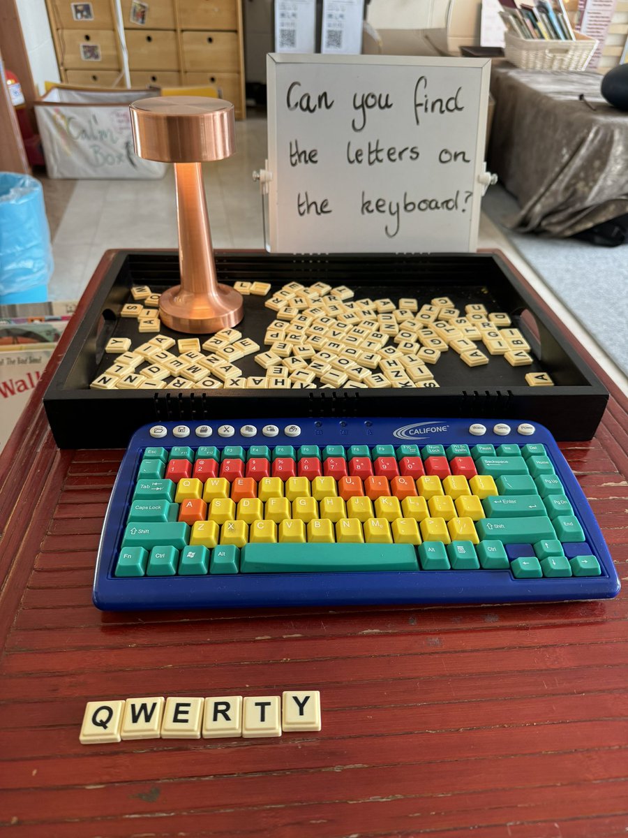 A play provocation for Kindergarten as part of the ISB Typing Challenge. #ISBlearning #earlyyears #play