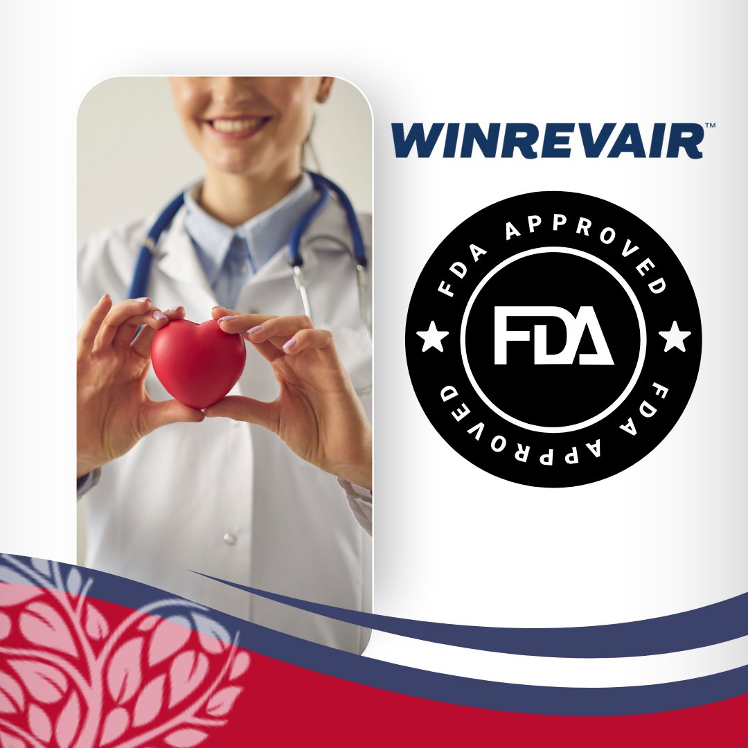 Big News! FDA greenlights Merck's WINREVAIR™ for Pulmonary Arterial Hypertension. With proven benefits in improving exercise capacity and reducing clinical worsening events, it's a game-changer. #PAH #HeartHealth #Merck