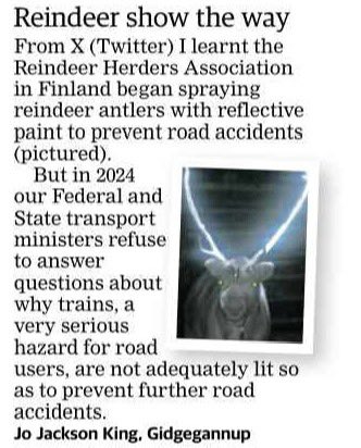 This question! After the 2021 inquest, the WA Coroner made several recommendations, one of which was related to the lack of lighting on the train, which the coroner described as constituting a very serious hazard. Why has the coroner’s recommendation still not been actioned?