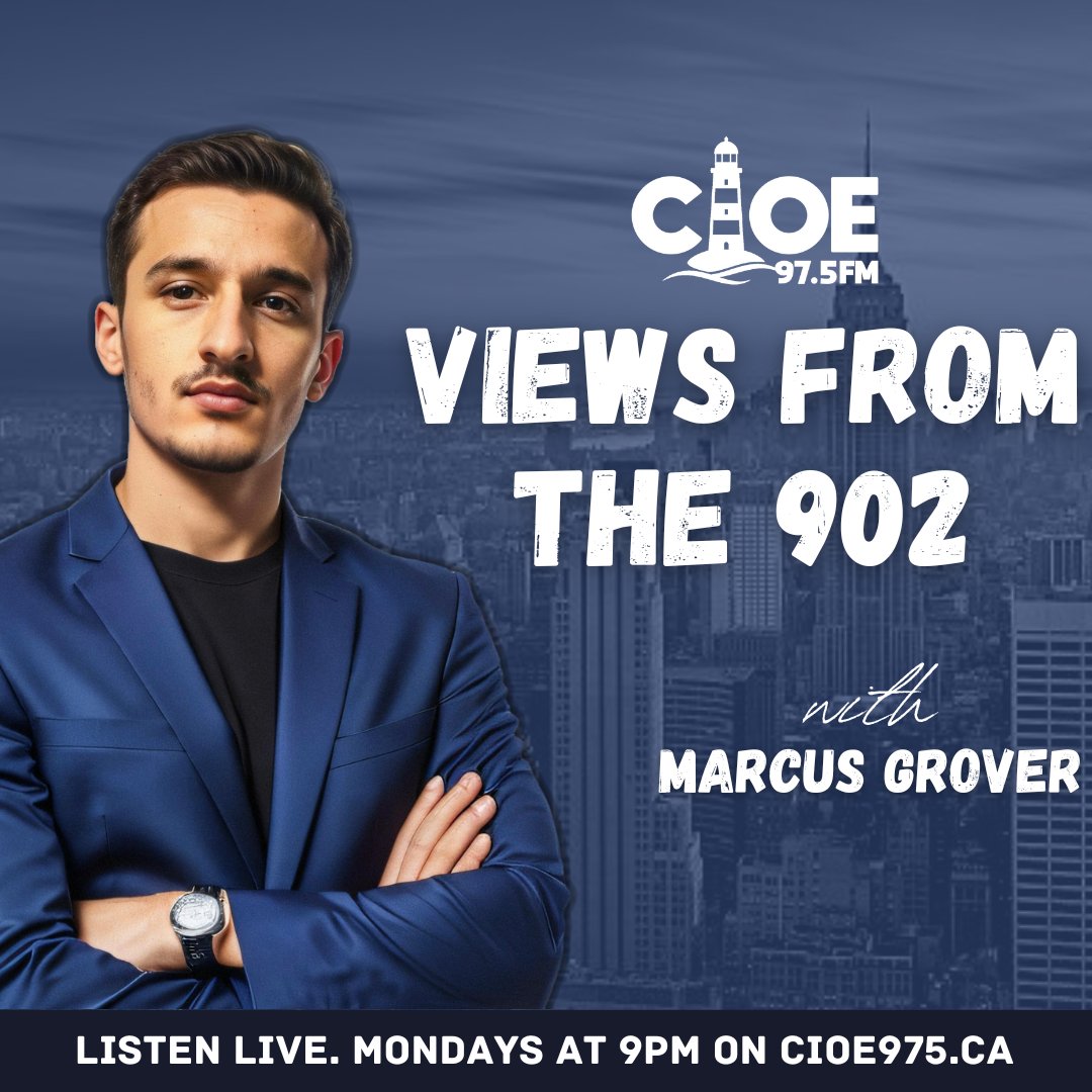Join Marcus Grover tonight from 9:00 - 10:00 PM, LIVE on the airwaves of CIOE 97.5 FM for an engaging episode of Views From The 902! 📻

You can catch the show by setting that dial to 97.5 or going online to communityradio.ca! 

Don’t miss it! 🔥