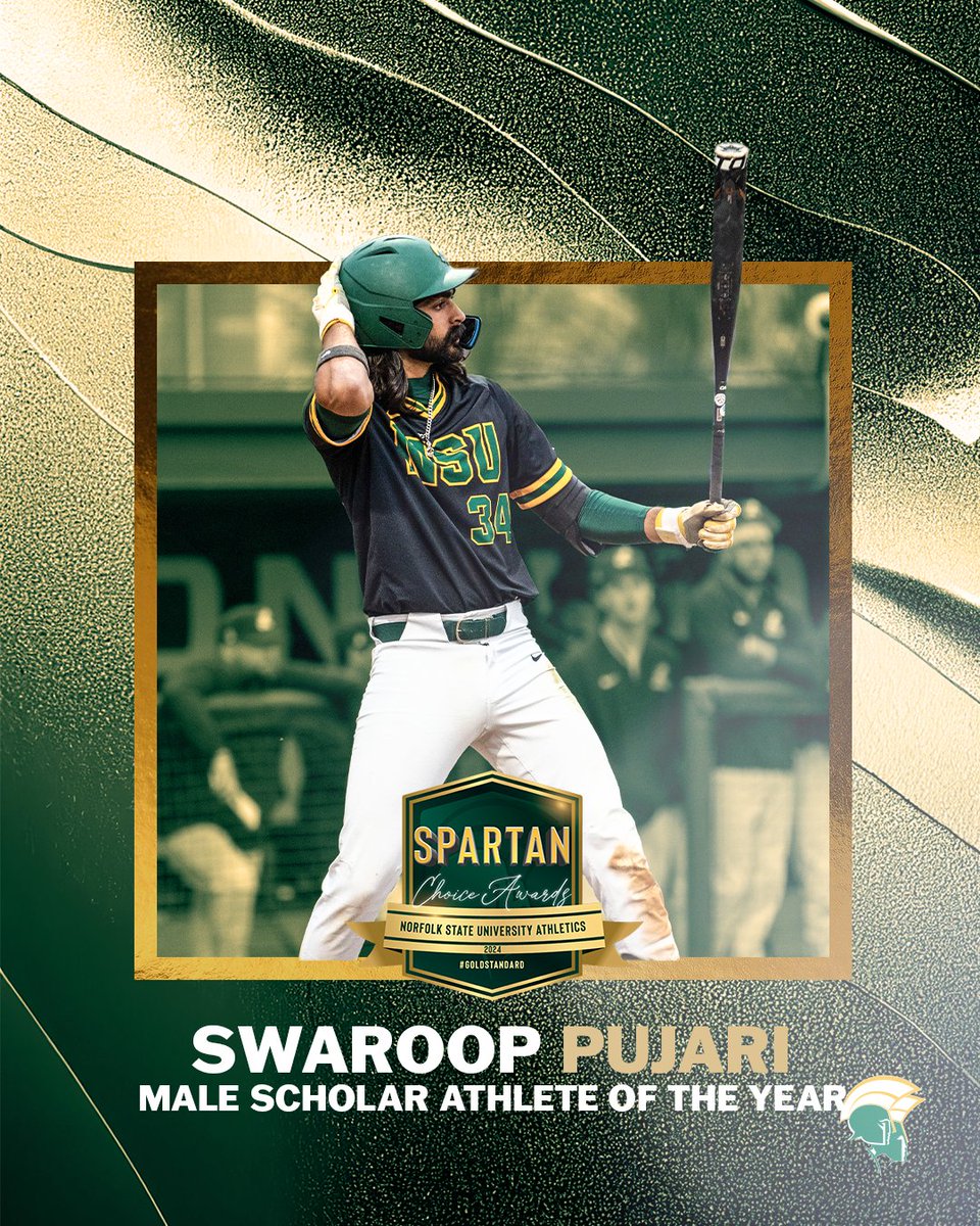 The 2023-24 Male Scholar Athlete of the Year plays for @SpartanBSB: Swaroop Pujari! #GoldStandard🔰