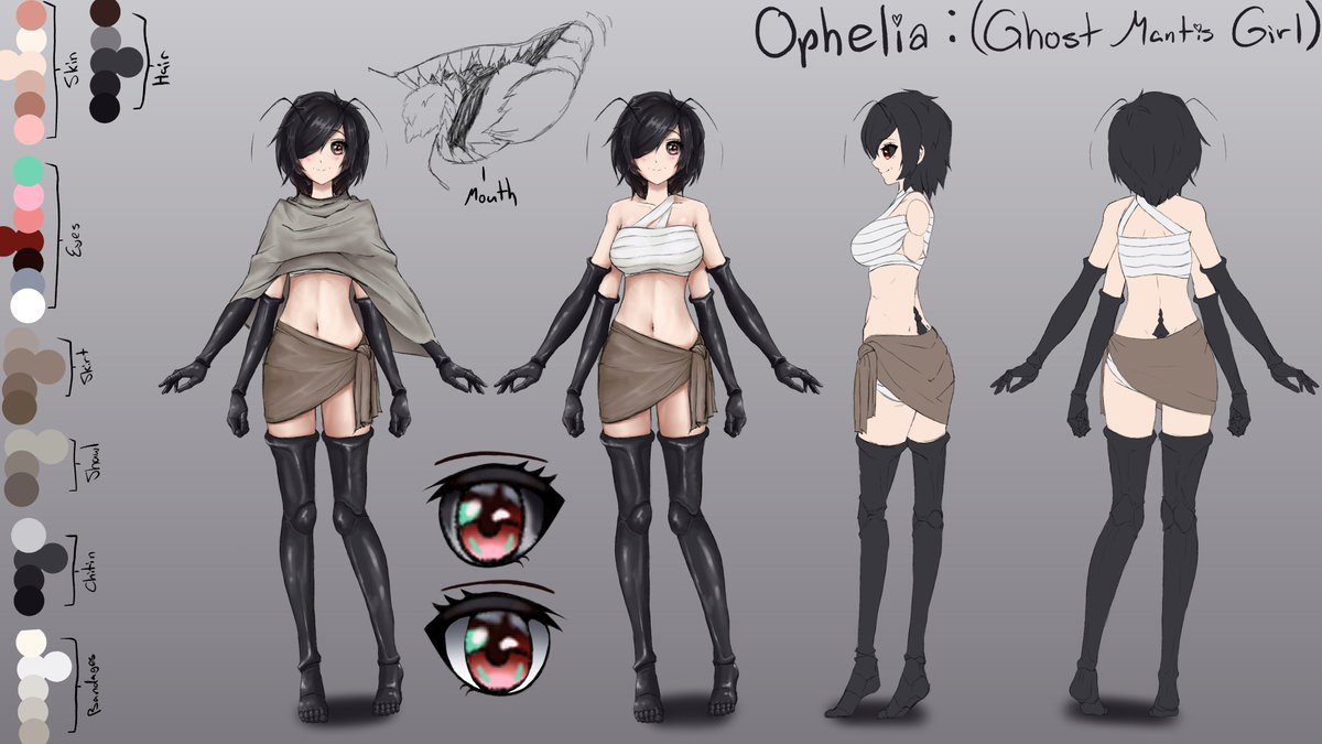 More Ophelia!! 
If you want to draw her, use the tag #MIGCBTC !!
#OC #originalcharacters #originalcharacterart