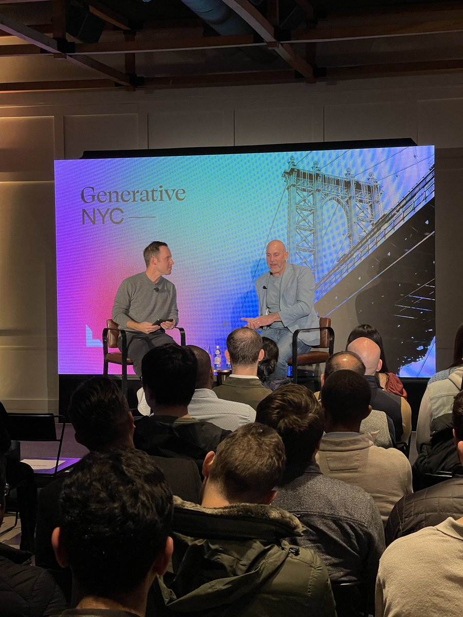 @mignano and @jgsilverman giving me all the @Etsy inspiration for wedding planning. But more importantly how ai and creative is becoming one at scale. Easily the best meetup in nyc right now. #gennyc