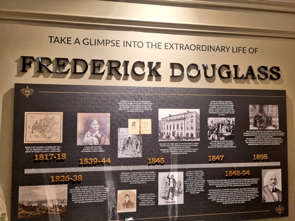 Lovely day with the @DouglassWeek24 team, unveiling a mural of Frederick Douglass at the Unitarian Church, followed by speeches and music at the Imperial Hotel. We have come together to celebrate his legacy and continue his fight for social justice in the 21st century!