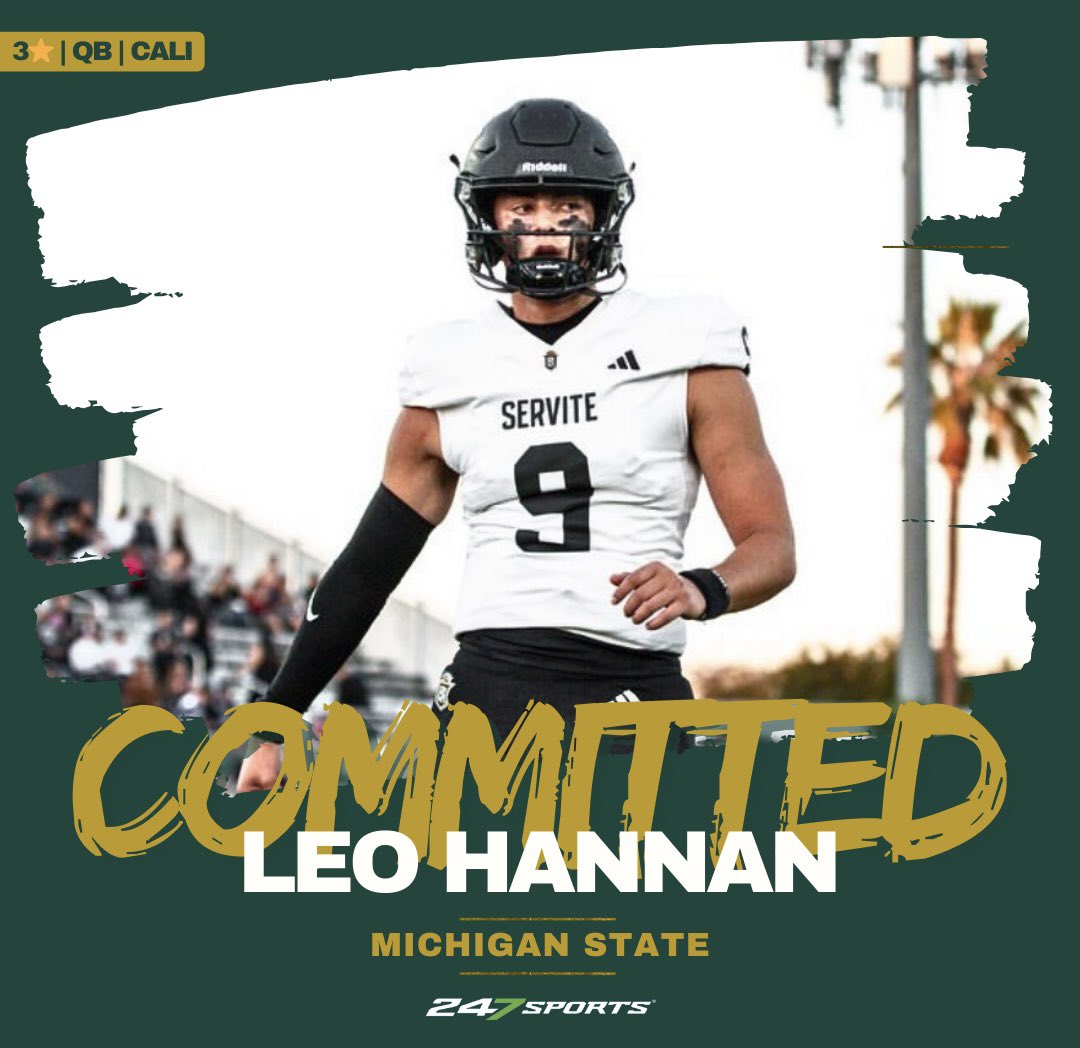 BREAKING: #MichiganState lands 2025 QB Leo Hannan from Anaheim (CA) Servite. He was the staff’s first 2025 offer at QB after they arrived and has been their top target since their time in Corvallis. They get their guy to start off the ‘25 class.