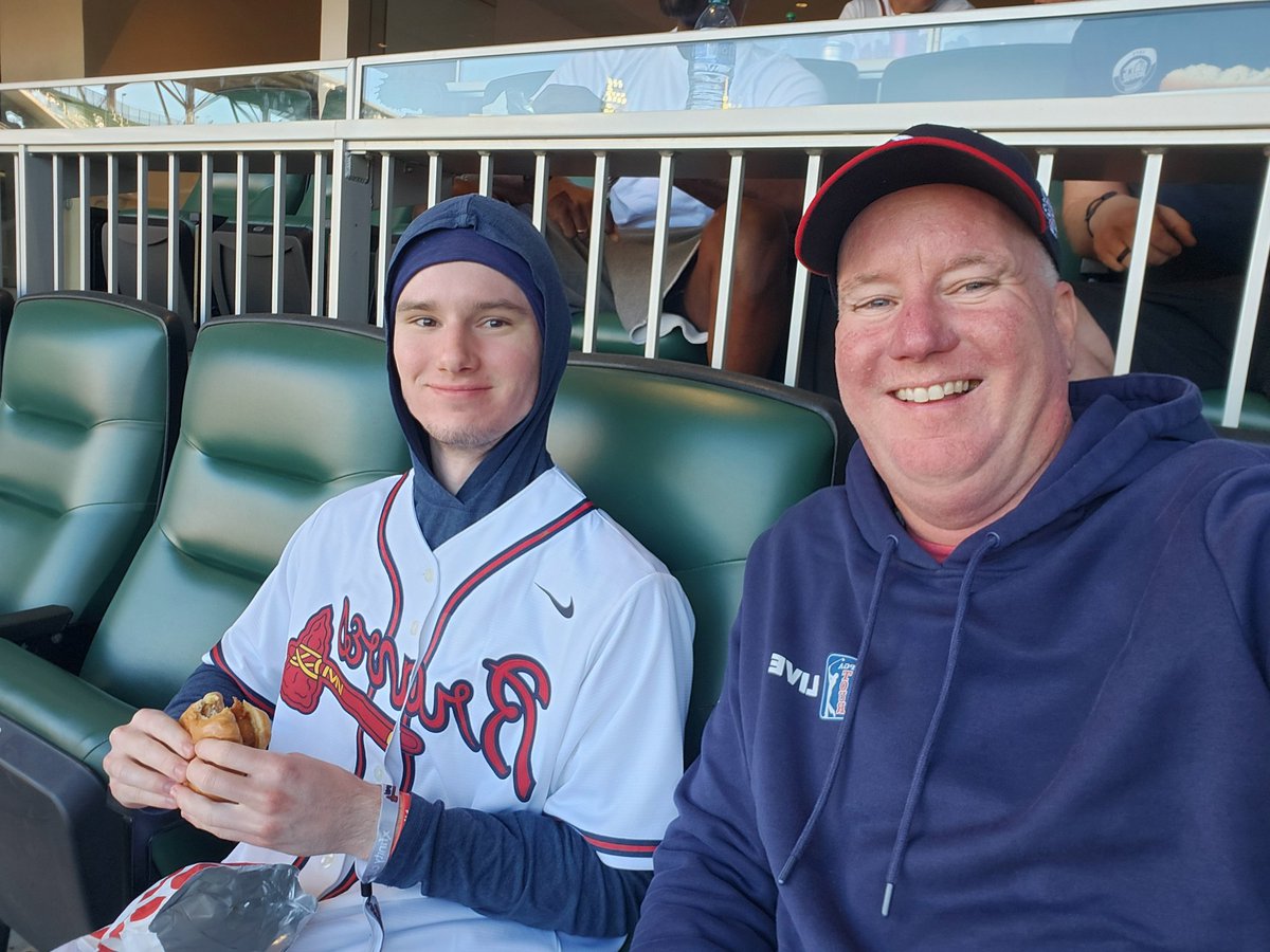 The boy and I get to sit in the suite tonight thanks to @680TheFan! Go @Braves