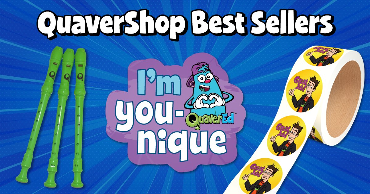 Ready for a restock or want to explore teacher favorites? Find your favorite Quaver items in the QuaverShop: bit.ly/3Q6QkDT