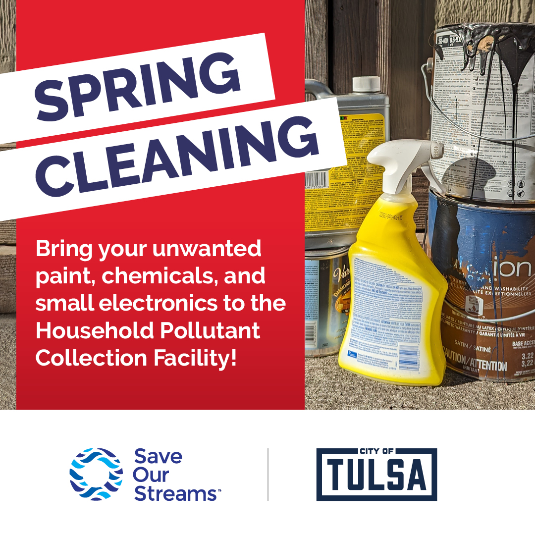 Check out the Household Pollutant Collection Facility! Tulsa’s year-round solution for safely disposing of items like paint, chemicals, batteries, and old electronics. Conveniently open on Wednesdays and Saturdays, free to Tulsa residents! Learn more @ cityoftulsa.org/hpcf.