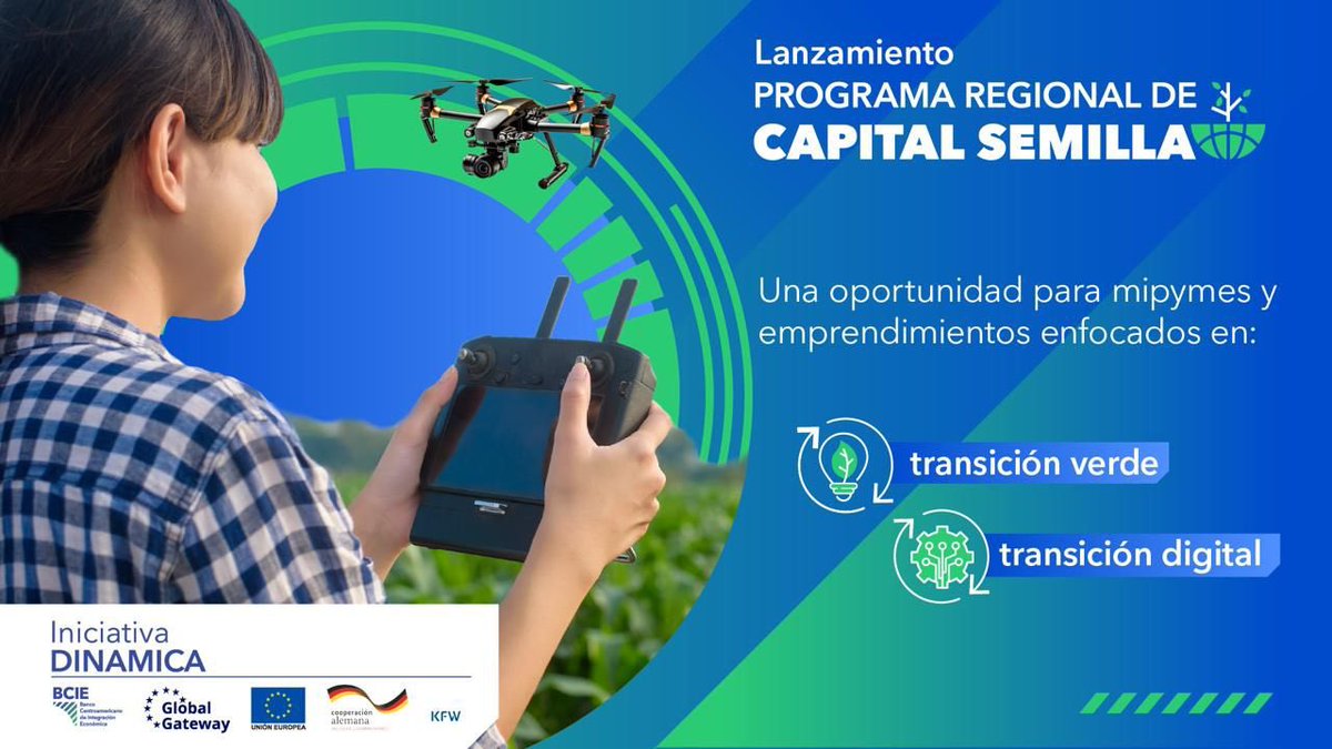 🚀 ¿Sabías que las mipymes y emprendimientos de 🇬🇹 🇸🇻 🇭🇳 🇳🇮 🇨🇷 🇵🇦 🇩🇴 pueden participar en el Programa Capital Semilla de la Iniciativa DINAMICA II que impulsa el @BCIE_Org 🇩🇪 #KfW y 🇪🇺 #Unión Europea? Para más noticias👇 🗓️ 7 de mayo 🕘 9:00 a.m. 🔗 Transmisión vía YouTube BCIE