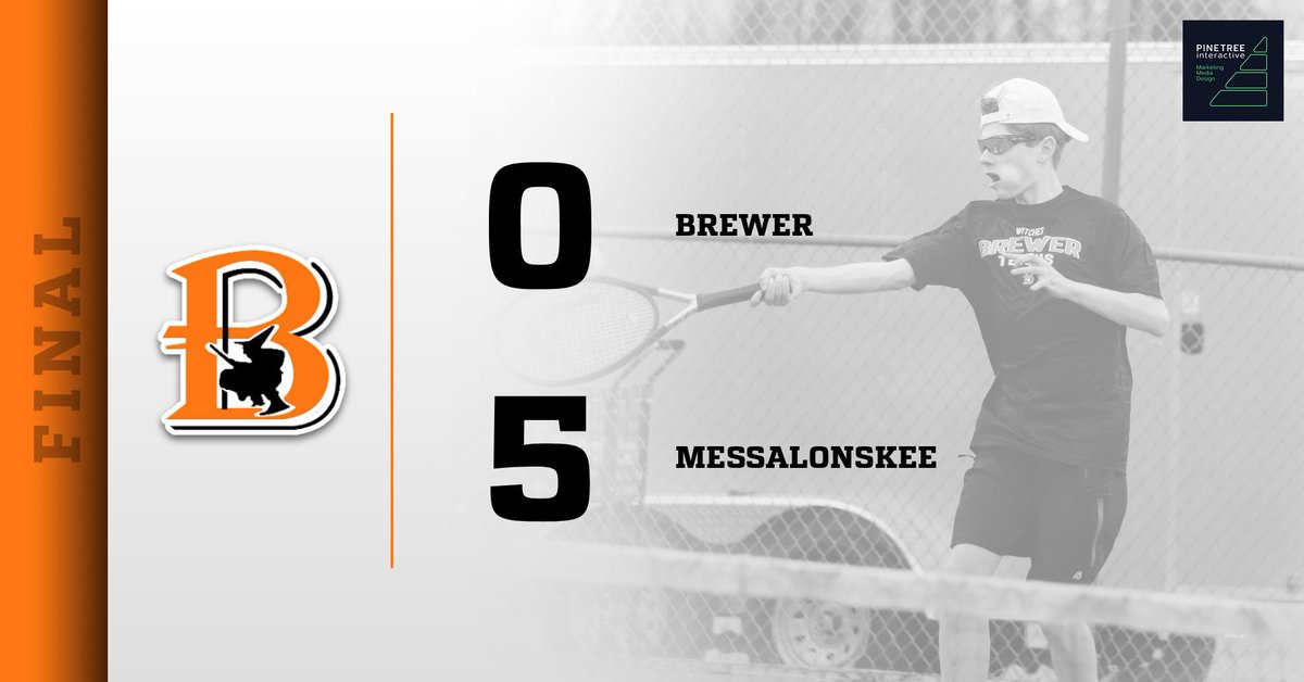 the Pine Tree Interactive HOME 🏡 Scoreboard has Messalonskee over Brewer in Boys Tennis, 5-0. It was 5-0 Eagles down in Oakland in girls’ action also. #GoWitches 🎾