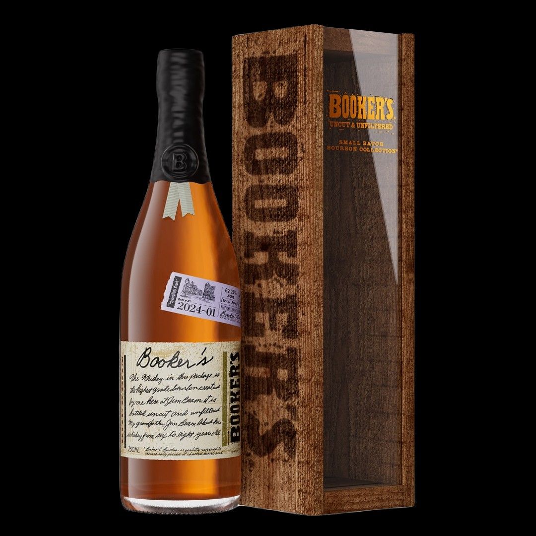 The first Booker’s Small Batch Collection release of 2024, Booker’s 2024-01 “Springfield Batch” Bourbon is aged for 7 years, 7 months, and 8 days in new oak barrels and bottled at 124.5-proof. You can find it at Frootbat. Shop now: buff.ly/3W9bYuQ