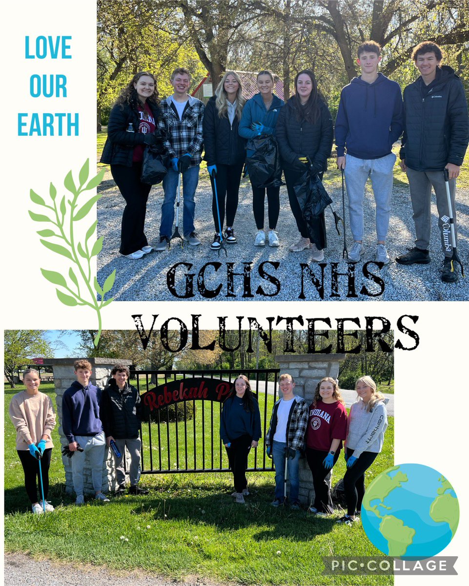 bkraush's tweet photo. GCHS National Honor Society members volunteered for the Earth Day Community Clean Up event this morning! We cleared Buell Trails from limbs &amp; sticks, and picked up trash throughout the trail side of the park. Proud of their hard work, efforts, and service! https://t.co/4IRcCvkkQV