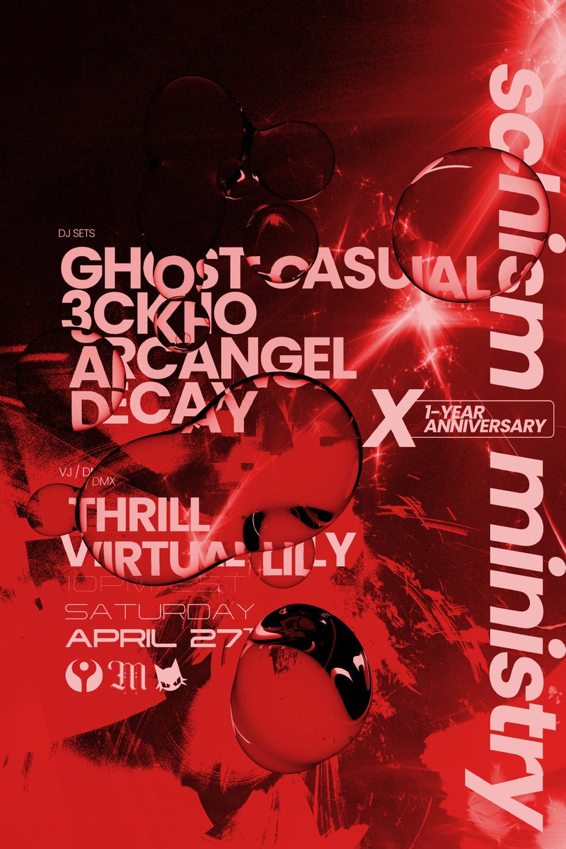 ClubSchism's tweet image. SCHISM X MINISTRY
1 YEAR ANNIVERSARY

04/27/24 7PM
PST/10PM EST 

Join the discord for more information: discord.gg/schism