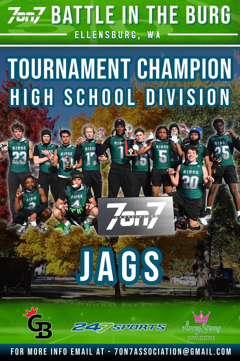 Congrats To The High School Division Battle In The Burg Champions <a href="/JagNationFB/">Emerald Ridge Football</a> ‼️

They played great all weekend and are going Home With A Trophy 🏆📈

Always fun watching Teams get better &amp; have Fun 👀💯