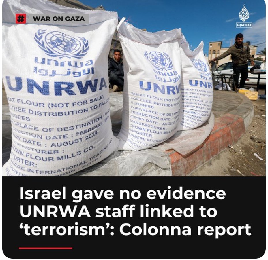 Turns out Israel lied about UNRWA Hamas link; as did Joe Biden who claimed to have seen the evidence.