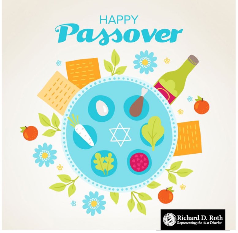 Tonight is the First Seder of Passover. This annual weeklong festival commemorates the emancipation of Jewish peoples from slavery. During this Passover, I wish everyone who celebrates a joy-filled week of hope and promise as we pray for peace around the world. Happy Pesach!