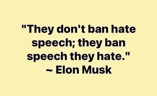 @elonmusk Telling the truth is the new hate speech