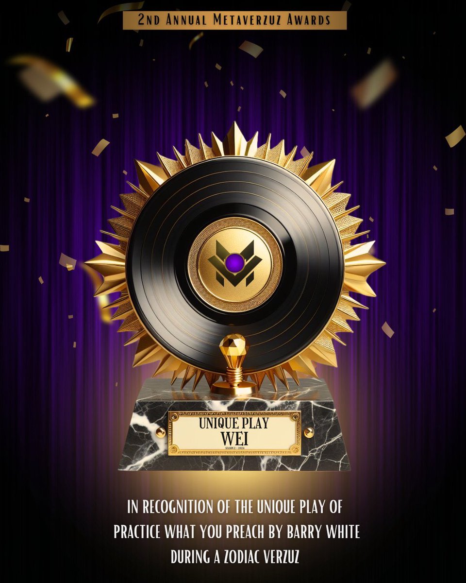 It requires remarkable originality to be considered for this achievement. 

Leaving the space stunned and in awe, it’s an honor and pleasure to present this award!

Winning the 2023-24 Unique Play of the Year is @WEIJSTYLES! Congratulations 💜🖤 
#MVAs