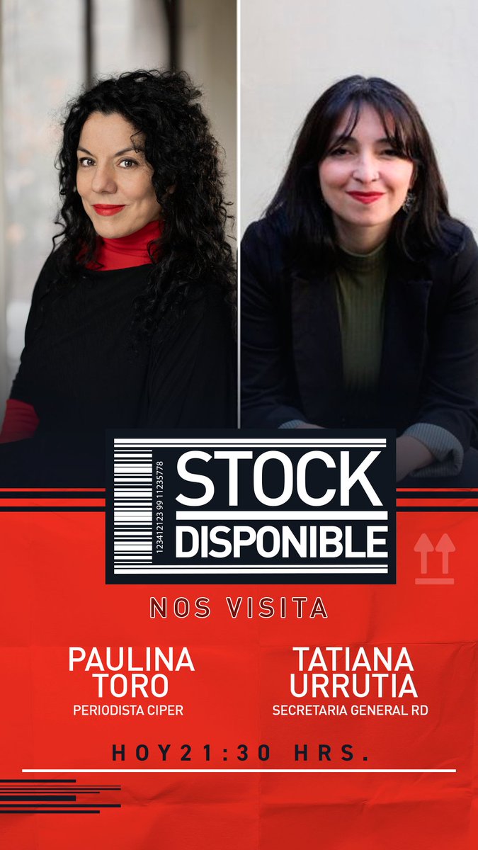 La periodista de @ciper #PaulinaToro explicará el rol de #LuisHermosilla en los 'casos VIP' 👀 y #TatianaUrrutia comentará el futuro unificado del #FrenteAmplio 🫡 @stockdisponible 21:30 hrs ⏰