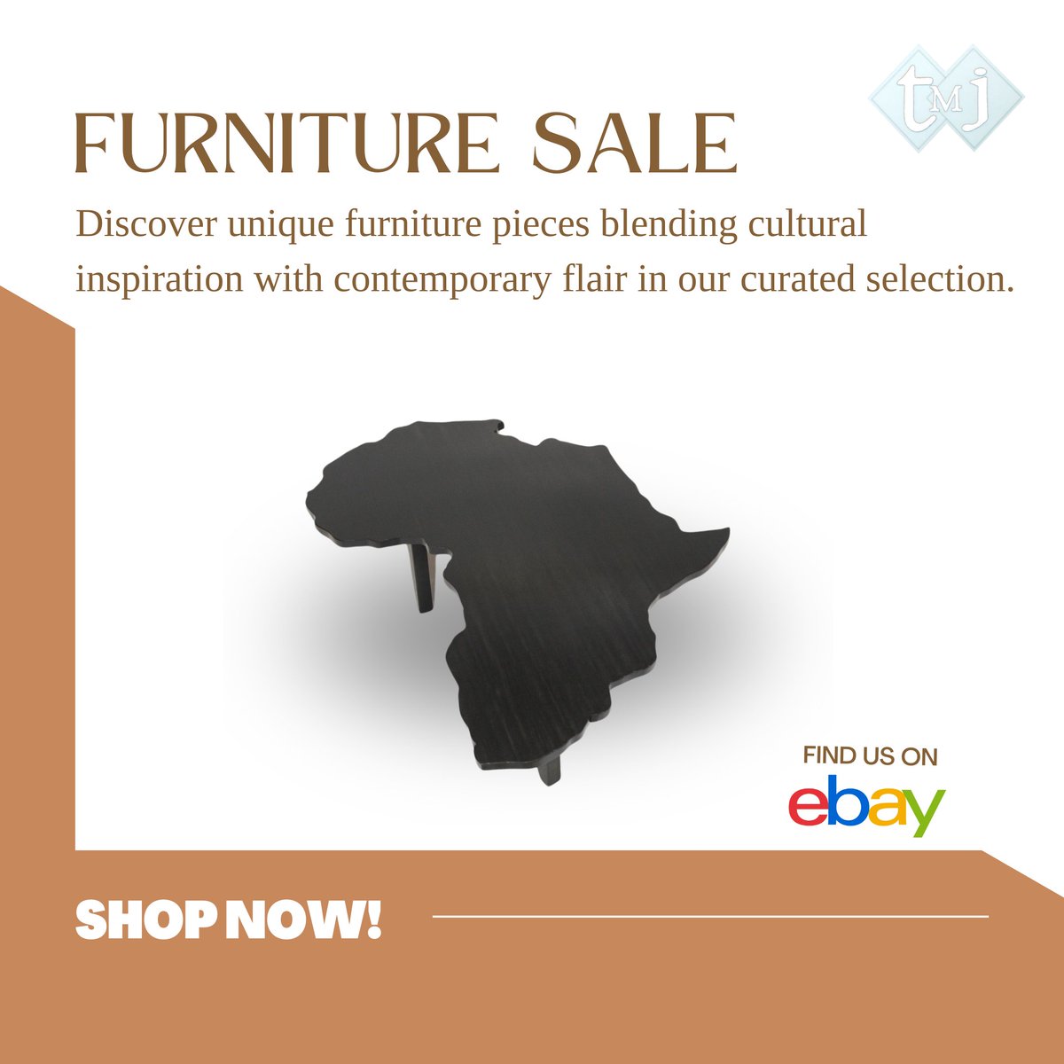 Discover the perfect fusion of culture and modern design with TMJ Designs!  And now, finding us on eBay has never been easier! Start browsing and give your home a touch of TMJ's signature charm.

#TMJDesigns #shopwithus #eBayfinds #Furnituresale