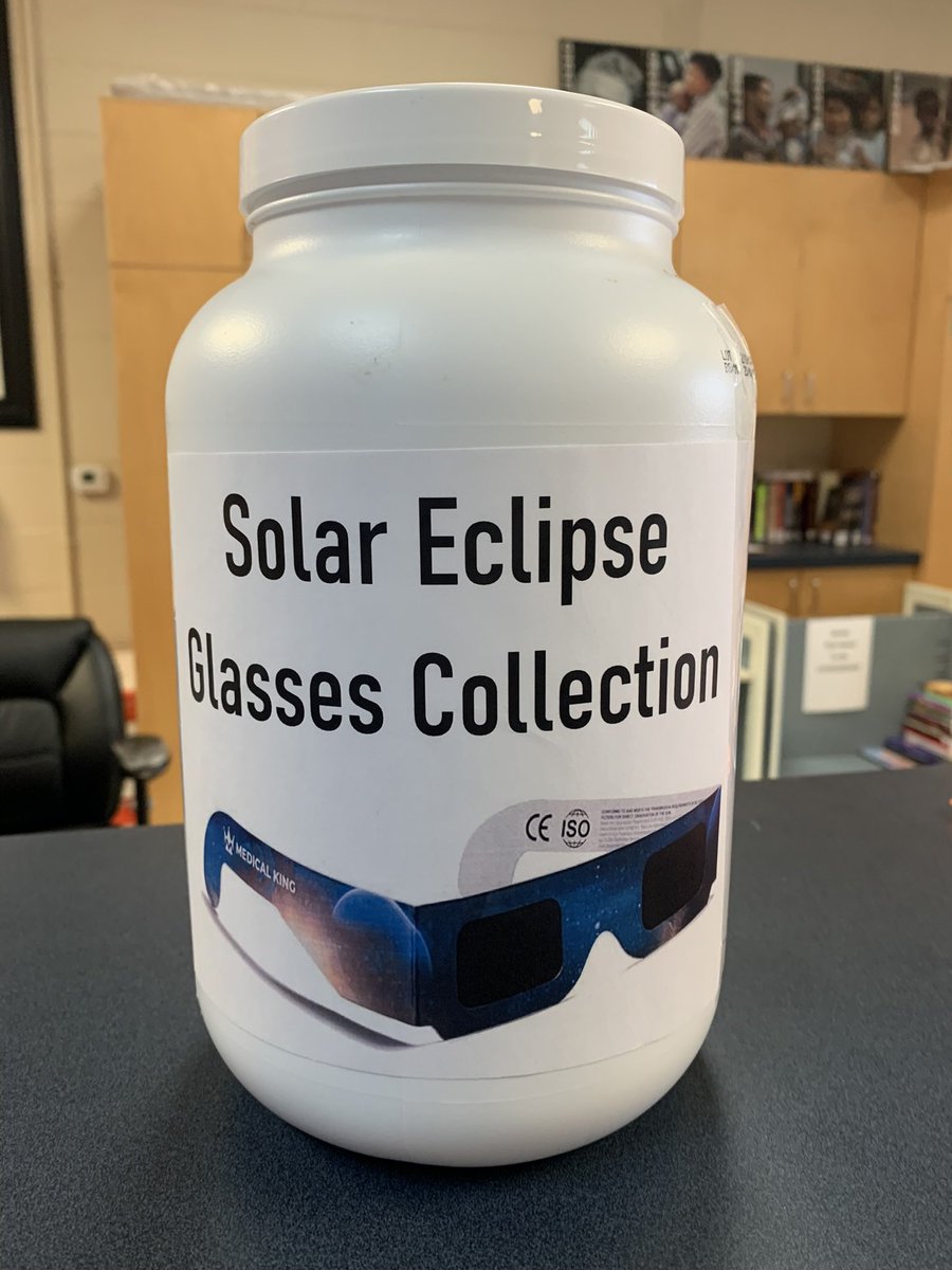 SPCSS ECO-TEAM (@ecospcss) on Twitter photo We are still collecting gently used solar eclipse glasses, <a href="/SPCSSFalcons/">SPCSS Falcons</a> ! The Eco Team is collecting them to mail to students in Latin America for their next eclipse in October 2024. Let’s reuse these glasses and keep them out of the landfill!
Thank you ☀️🕶️ <a href="/EcoSchoolsCAN/">EcoSchools Canada</a> We are still collecting gently used solar eclipse glasses, <a href="/SPCSSFalcons/">SPCSS Falcons</a> ! The Eco Team is collecting them to mail to students in Latin America for their next eclipse in October 2024. Let’s reuse these glasses and keep them out of the landfill!
Thank you ☀️🕶️ <a href="/EcoSchoolsCAN/">EcoSchools Canada</a>