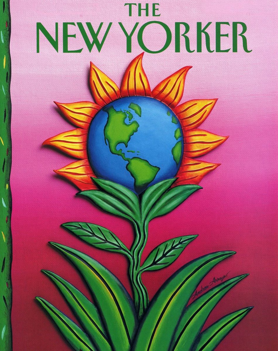 Happy Earth 🌍 Day #Repost @andreaarroyoart #EarthDay Mixed media. Every year, I share this cover commissioned by The New Yorker; the original art is in a private collection in NYC. Let's think of those who are impacted by environmental injustice, around the world.