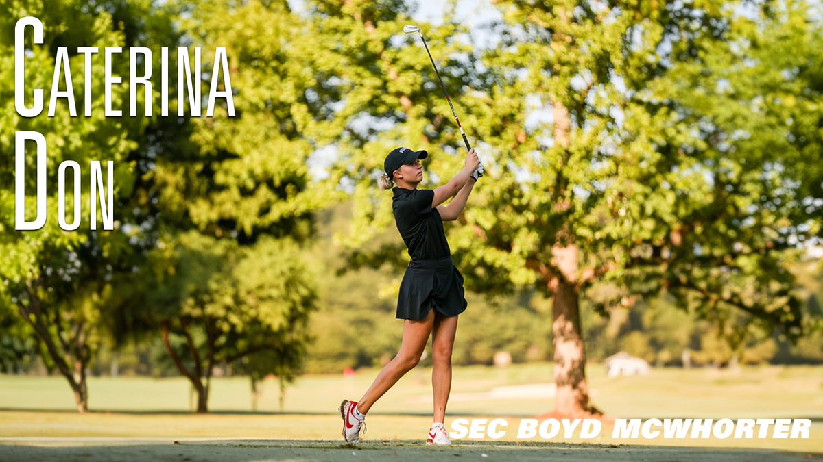 Our female recipient of the SEC Boyd McWhorter Post Graduate Scholar Athlete Award is Caterina Don of the Women’s Golf team. #DawgsChoiceAwards @ugawomensgolf