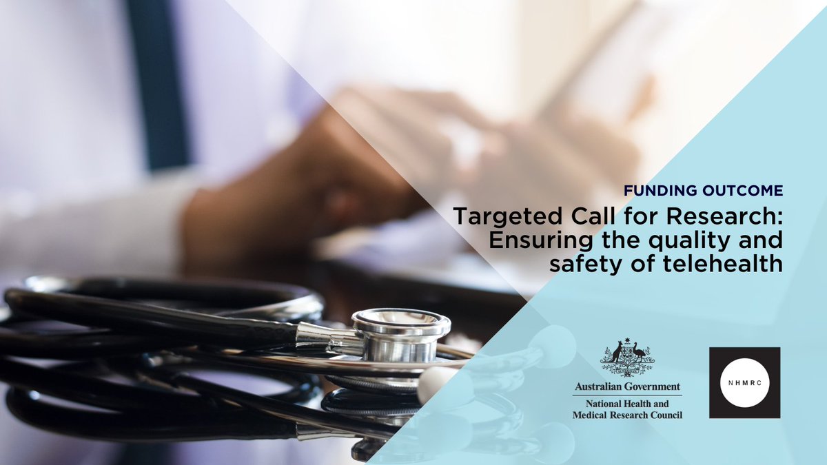 NHMRC welcomes the funding announcement of $5 million for six targeted research projects to ensure the quality and safety of telehealth for all Australians. Find out more about the research in our media release: ow.ly/FUcu50RkNza