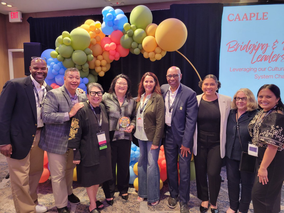 bseleadership's tweet photo. On Saturday, @CAAPLEorg honored Rebecca Cheung as Professor of Education of the Year &amp; Angienette Estonina (PLI '06) as Principal of the Year—colleagues from @Berkeley_Educ, @21csla, @uclaseis, &amp; @scoesonoma celebrated with us. Thank you CAAPLE &amp; all who joined! #LeadingForEquity https://t.co/XR4QWXz19o