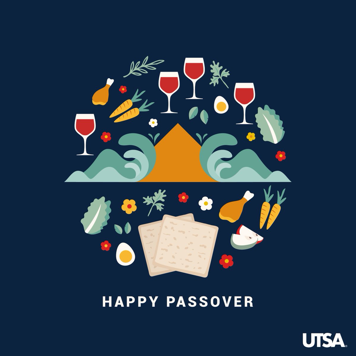 We're wishing a joyous Passover to all who are celebrating in San Antonio and around the world. Chag Pesach Sameach! #UTSA #Pesach #Passover