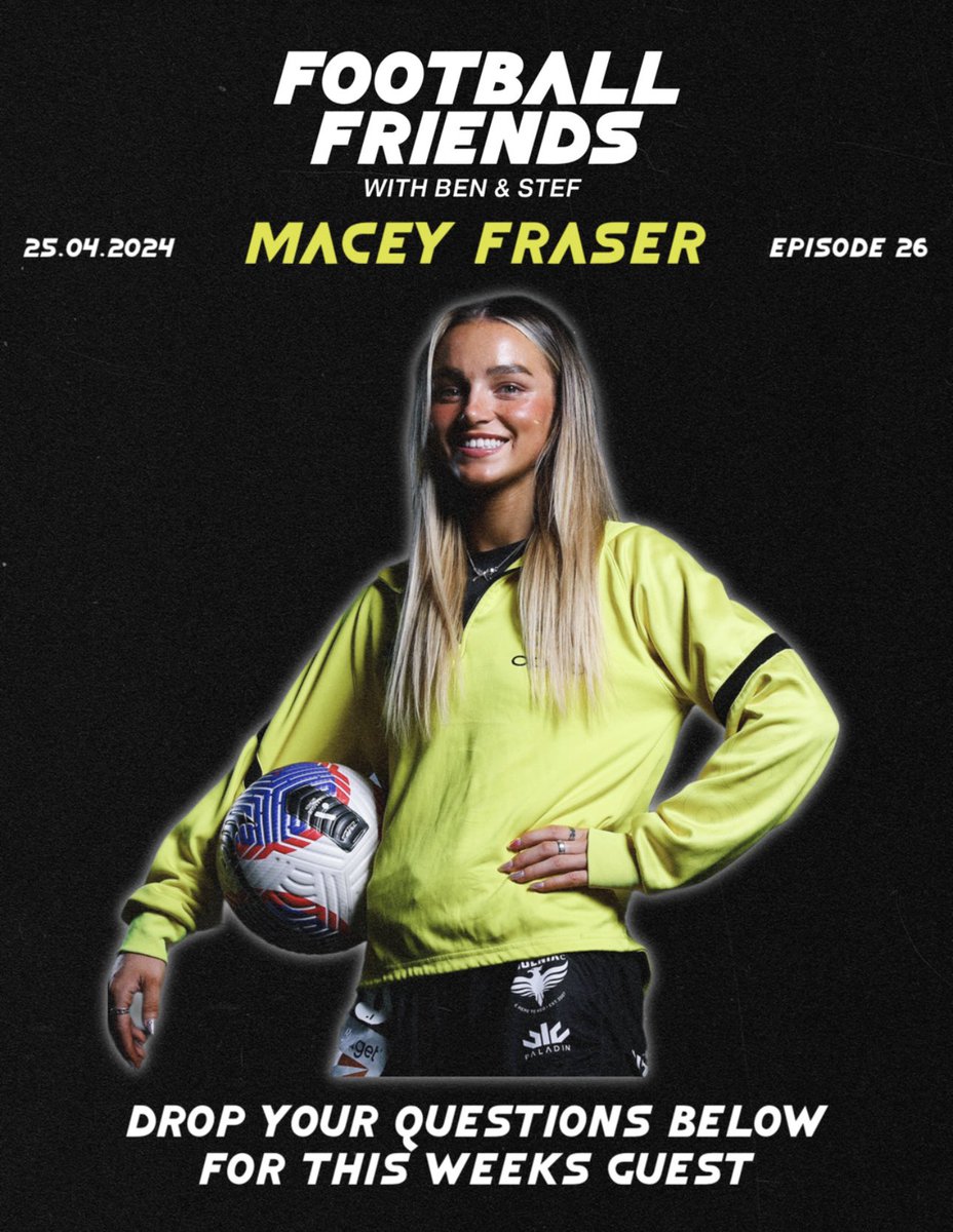 Macey Fraser joins us for episode 26 🥳

Drop your questions for the ALW transfer record breaker in the replies ⬇️

#footballfriends