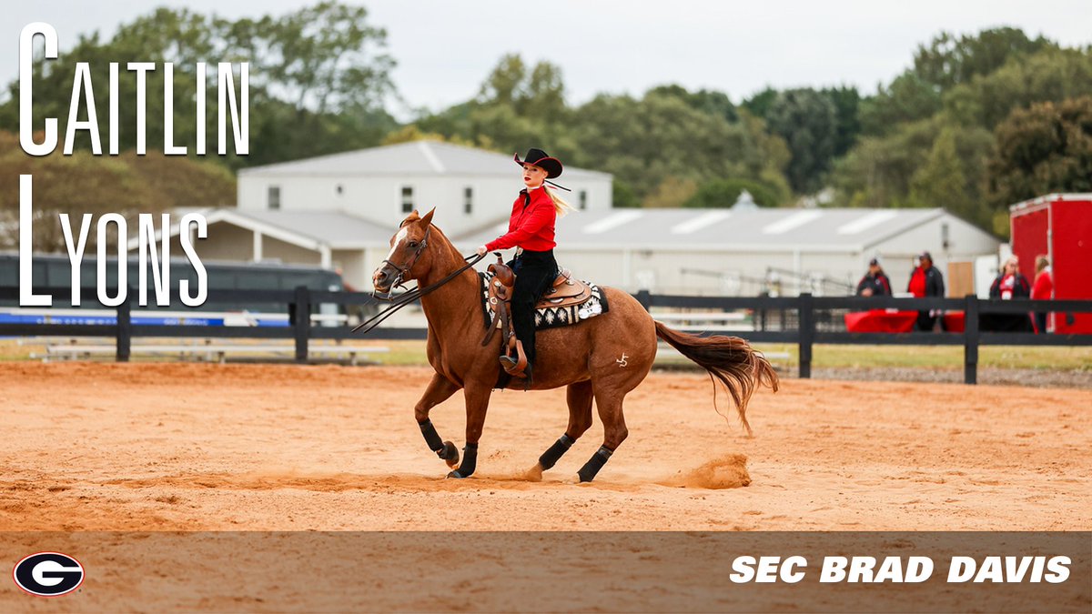 Our first recipient of the Brad Davis Community Service Post Graduate Award is Caitlin Lyons of the Equestrian. #DawgsChoiceAwards @ugaequestrian