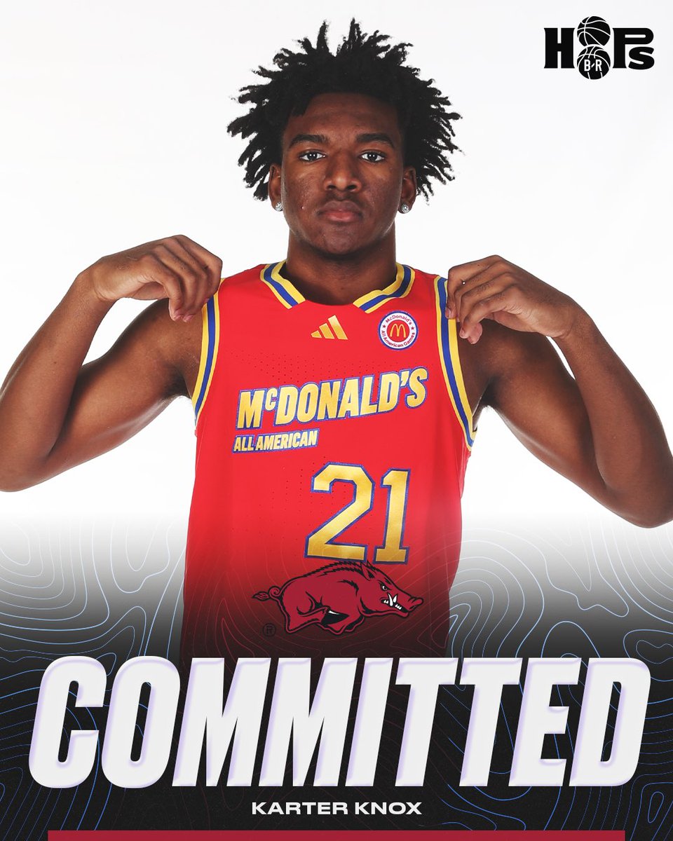 Five-star forward Karter Knox has committed to Arkansas. Knox was previously committed to Kentucky.