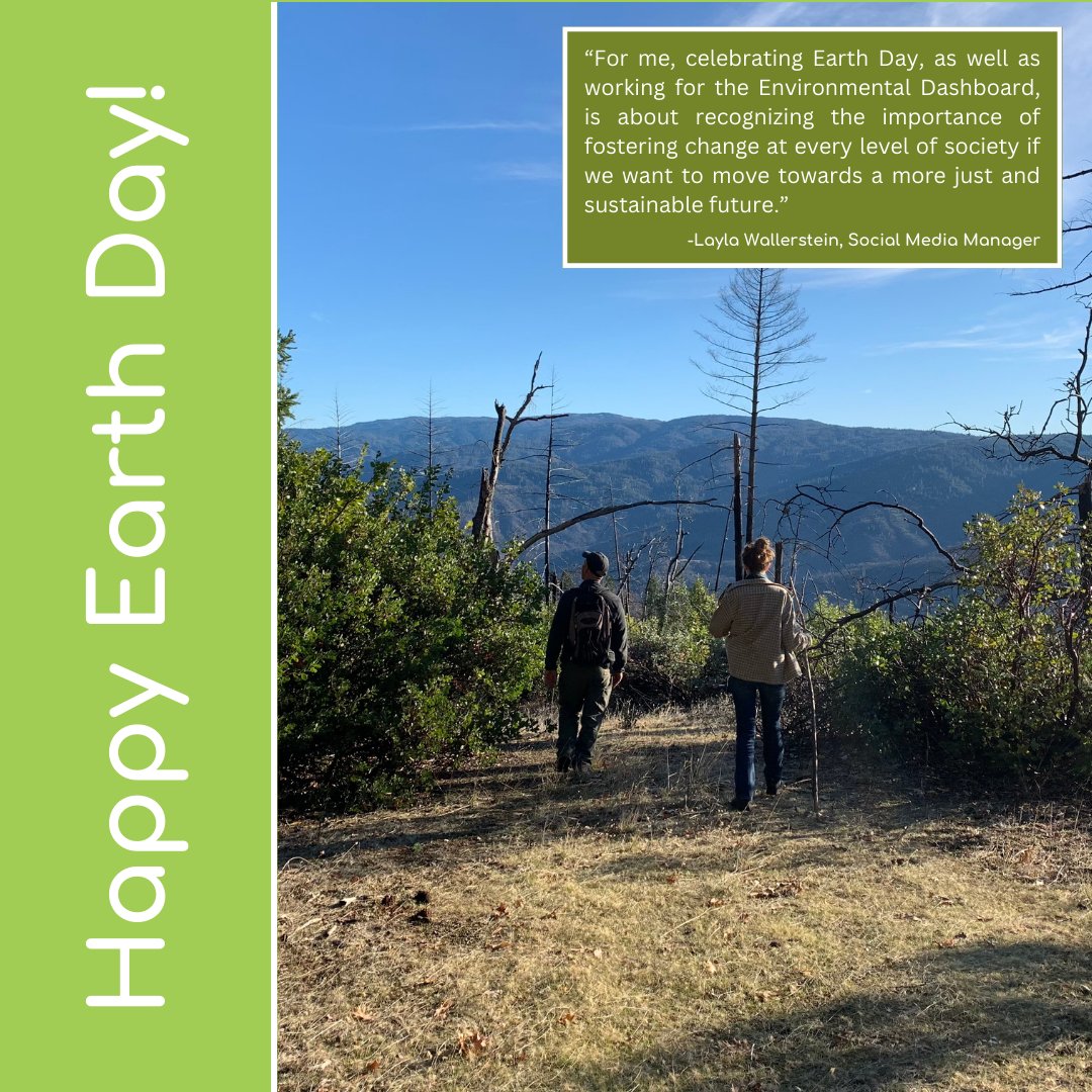 EnvDash's tweet photo. Happy Earth Day! See what staff members of the Environmental Dashboard have to say about what Earth Day and their work for the Environmental Dashboard means to them 🌎 https://t.co/uHF36U8qdh