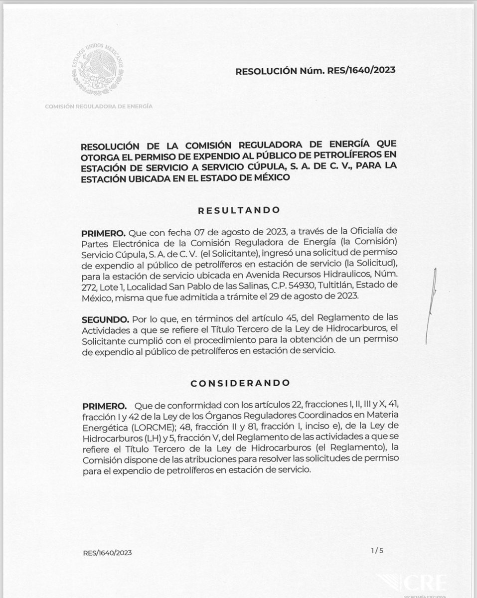 Señora @rocionahle del año 2019 al 2023 siendo Secretaria de Energía y a través de la CRE (Comisión Reguladora de Energía), otorgó 100 permisos de expendio al publico de petrolíferos a las empresas Servifácil S.A de C.V. y Servicio Cúpula S.A. de C.V. ambas empresas propiedad del