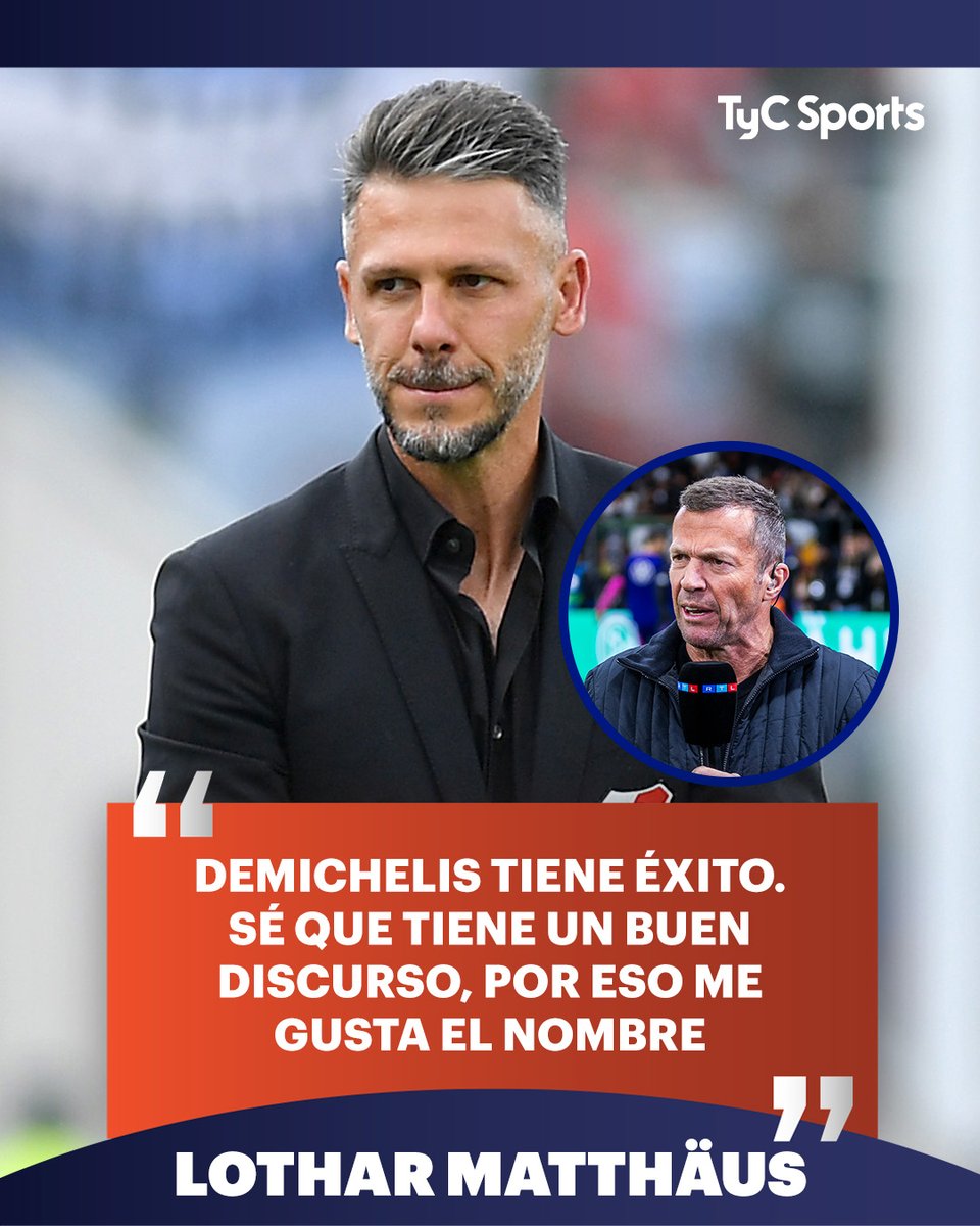 ⚪🔴 MATTHÄUS OPINÓ SOBRE DEMICHELIS COMO FUTURO ENTRENADOR DEL BAYERN MÚNICH La leyenda alemana salió a hablar del presente del conjunto Bávaro y reveló varios candidatos que le gustaría que agarren el club. Uno de ellos es Martín Demichelis, actual técnico de River, que