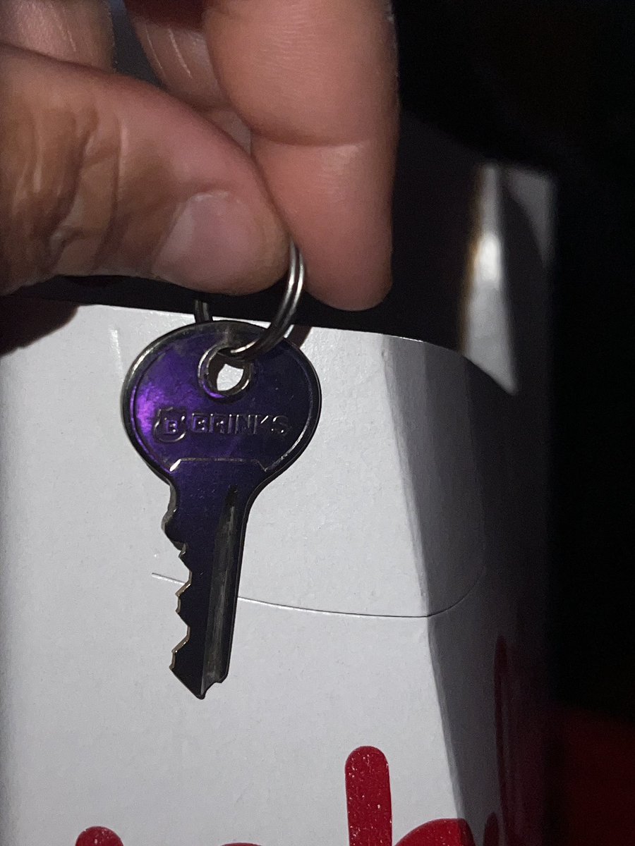 MzKay2U's tweet photo. Look at this nasty key full of germs that was in the bottom of my frozen cherry lemonade today. The compensation they wanted to offer was a replacement drink and a cookie! What if my child could have swallowed that!?#ChickFilAGadsdenAL @ChickfilA #Share #RegisterKey https://t.co/rXQtVzK8nt