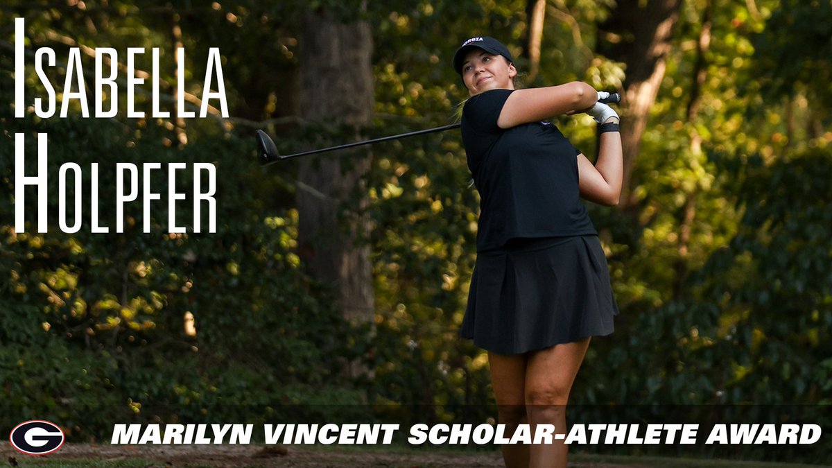 The Marilyn Vincent Scholar Athlete Award recognizes the senior female athlete who is graduating with the highest GPA. The winner of this year's award is Isabella Holpfer of the Women’s Golf team. #DawgsChoiceAwards @ugawomensgolf