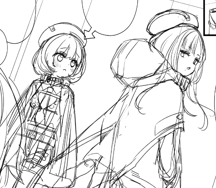 下描きできちゃ～～～～今日からペン入れ✒️がんばるでぃ 