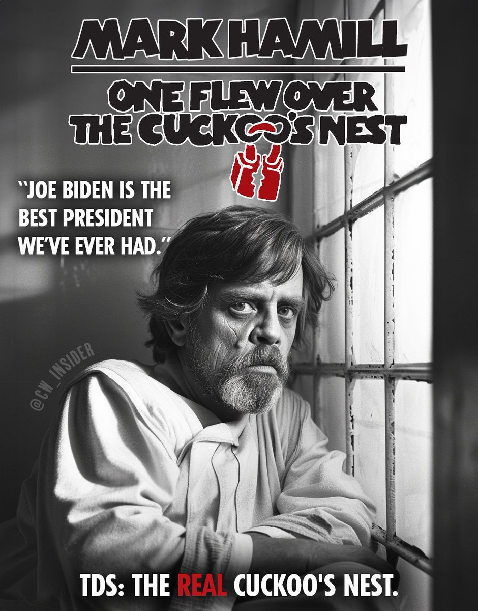 🚨BREAKING! Mark Hamill is set to star in the remake of 'One Flew Over the Cuckoo's Nest!' Given that TDS has already gotten the best of him, the role fits him perfectly.