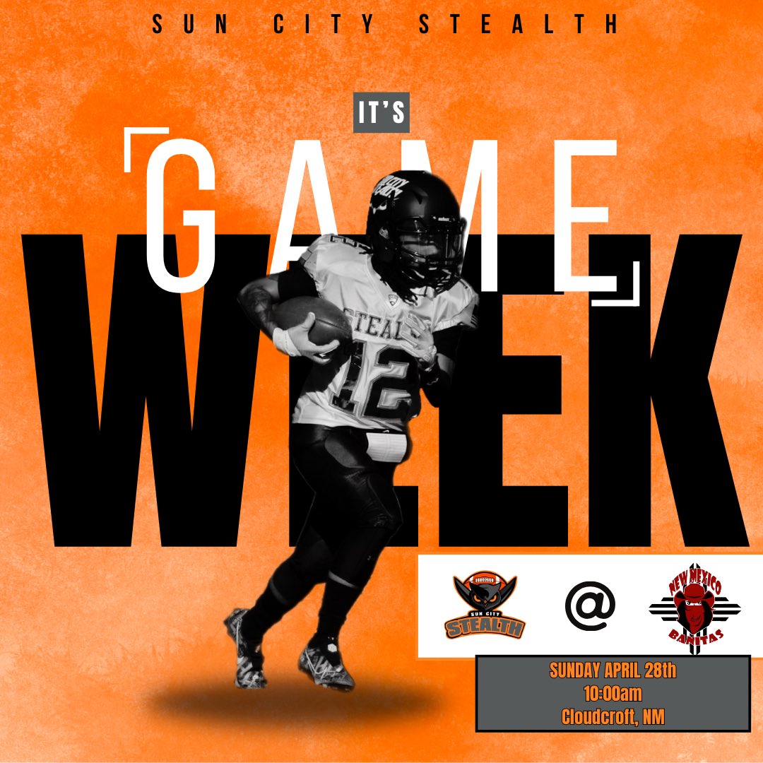 Game week is here! We're kicking off the season with an away game against the Banitas on Sunday, April 28th. Stay tuned as we prepare to bring our A-game to the field! 🏈💥 #GameWeek #SeasonOpener