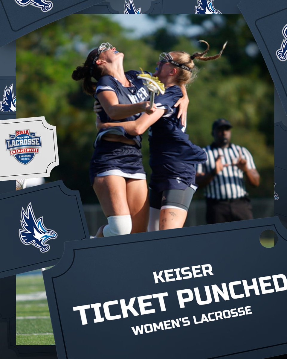 TICKET PUNCHED 🎟️

<a href="/keiser_wlax/">Keiser Women's Lacrosse</a> earns an at-large berth into the <a href="/NAIA/">NAIA</a> Championship and will face second-seeded Cumberlands (Ky.) on Wednesday, May 1 in Savannah, Ga. 🏆